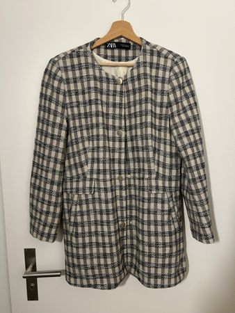 Schicker Zara Blazer mit Karomuster, Grösse XL