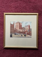 Tolles altes Aquarell „Le Cháteau d‘Albi“, Yves Brayer 1941