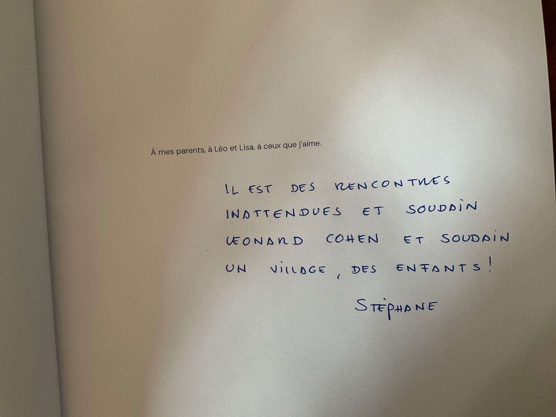 Libri: Stéphane Cusin Lettres à Leonard Cohen signé – Usato da Avenches venduto da Lactobacille 3