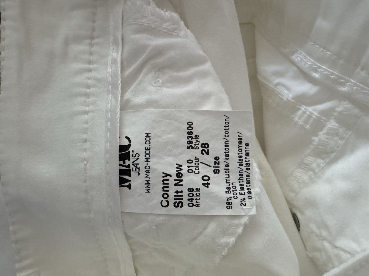 Hosen: MAC Conny Slit New Jeans Weiss Groesse 40/28 Neu – Neu (gemäss Beschreibung) aus Wermatswil von -secondchance- 4