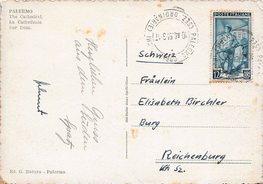 Cartes postales: Palermo, Cattedrale, circolata 1995 – D'occasion à Frauenfeld par POML 1