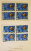 1954 Geschenkheft, Werbemarken, ET im 4-Block Kt. 163.-++