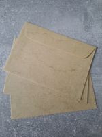 3 Briefumschläge Kraftpapier/Pergament Set neu