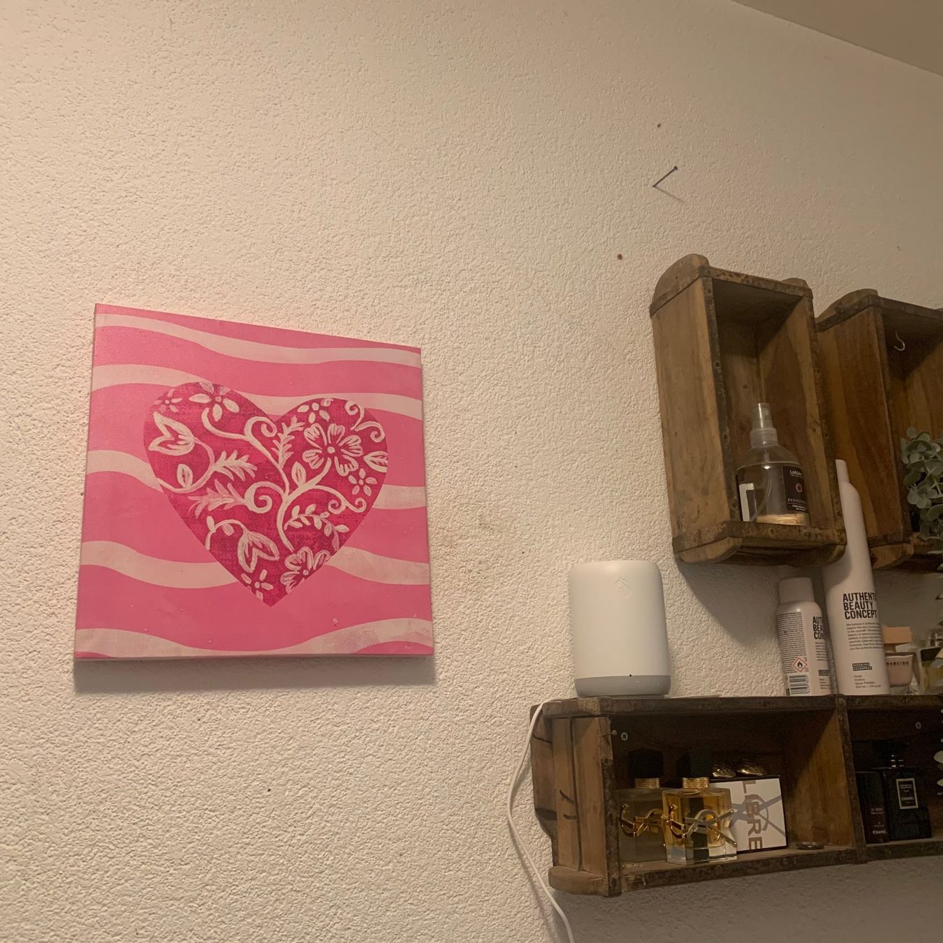 Poster & Bilder: Bild Herz mit Muster, Pink 28x28cm – Gebraucht aus St. Gallen von Miousch 7
