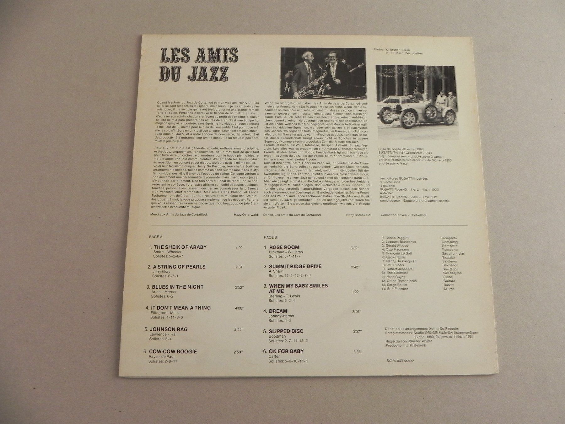 Dischi in vinile: LP Les Amis du Jazz Cortaillod Bugatti – Usato da Siebnen venduto da krimsie 1