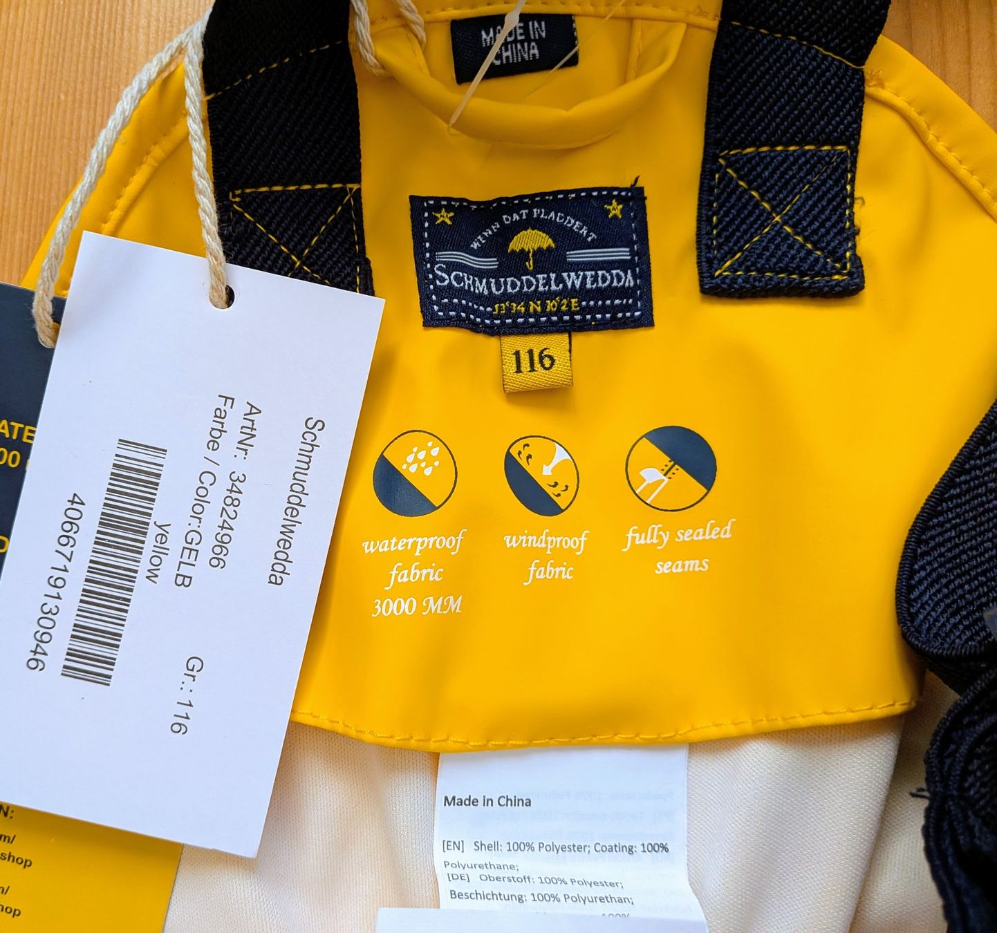 Pantaloni: Schmuddelwedda Regenhose Grösse 116 NEU – Nuovo e nell'imballaggio originale da Allschwil venduto da fluffy.1 1