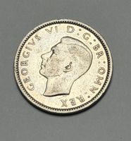 Pièce Sixpence George VI 1942 Royaume-Uni, état usagé