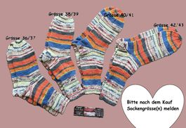 Handgestrickte "Hundertwasser" Socken verschiedene Grössen