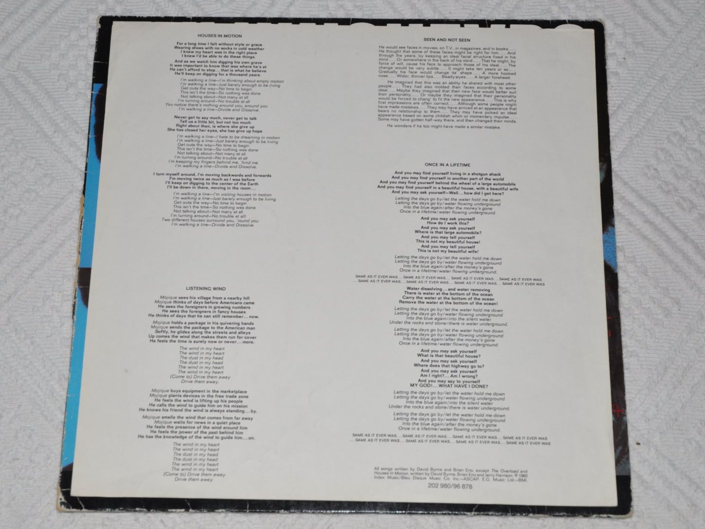 Schallplatten: LP Talking Heads - Remain In Light – Gebraucht aus Boll von Theodora15 3