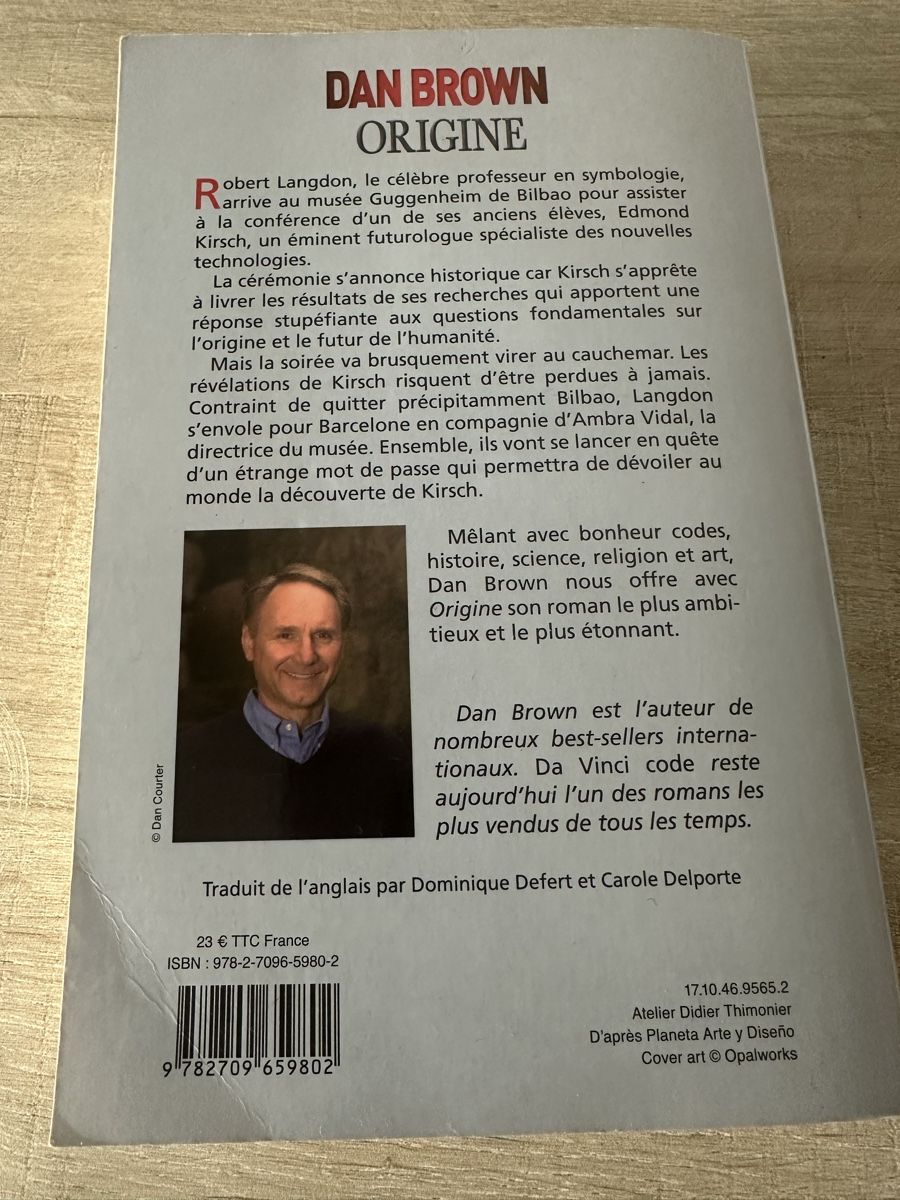 Libri: Dan Brown - Origine - Roman Policier – Usato da Bulle venduto da Cliffu 2