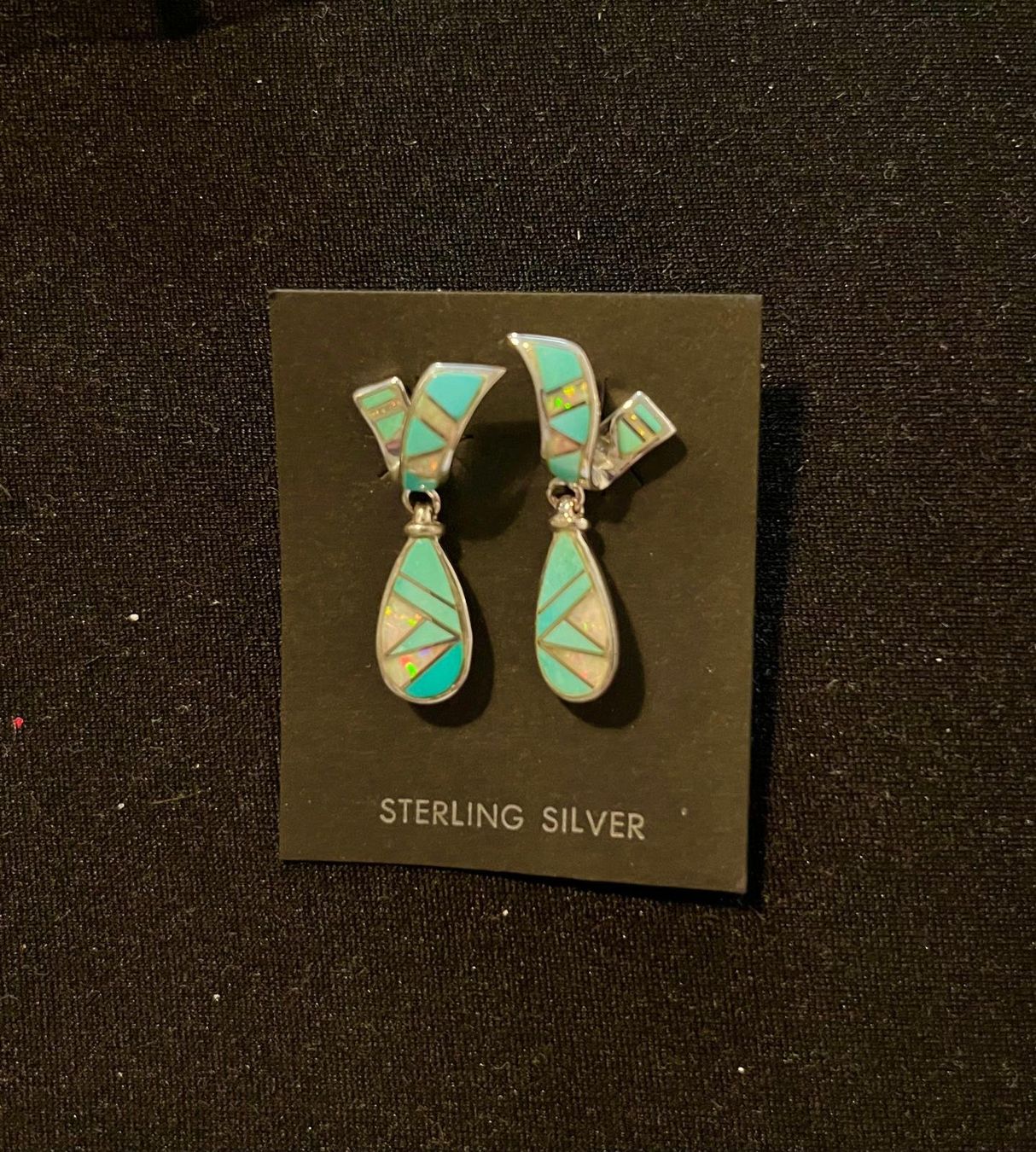 Orecchini pendenti & Orecchini a lobo: Indian Silver Earings Opale – Usato da Genève venduto da gvokiii