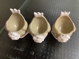 3er Set Eierbecher Huhn Keramik🐣🐣🐣