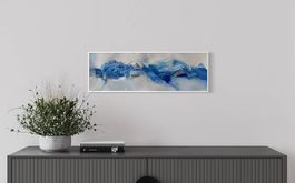 Acrylbild 60x20cm blau