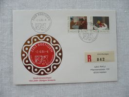 2.6.86 Sonderdatumstempel ET 600 Jahre Büetigen bernisch