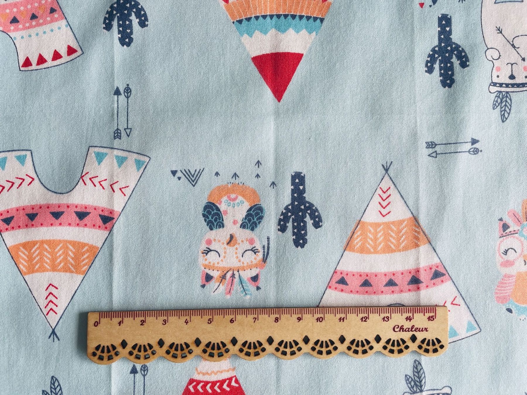 Tessuti: 4 Fat quarter/Coupons patchwork & couture - Indiens bleus – Nuovo e nell'imballaggio originale da Gland venduto da san_xz5j 3