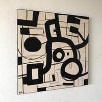 Poeme sur Lignes Moderne Kunst Abstrakt Acryl Bild Design