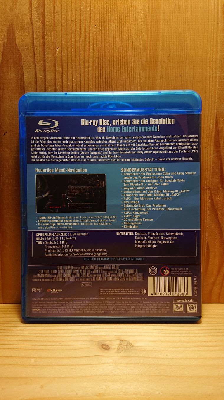 Tutti i DVDs: ALIENS VS PREDATOR 2 auf Blu-Ray – Usato da Wilderswil venduto da Exebub 1
