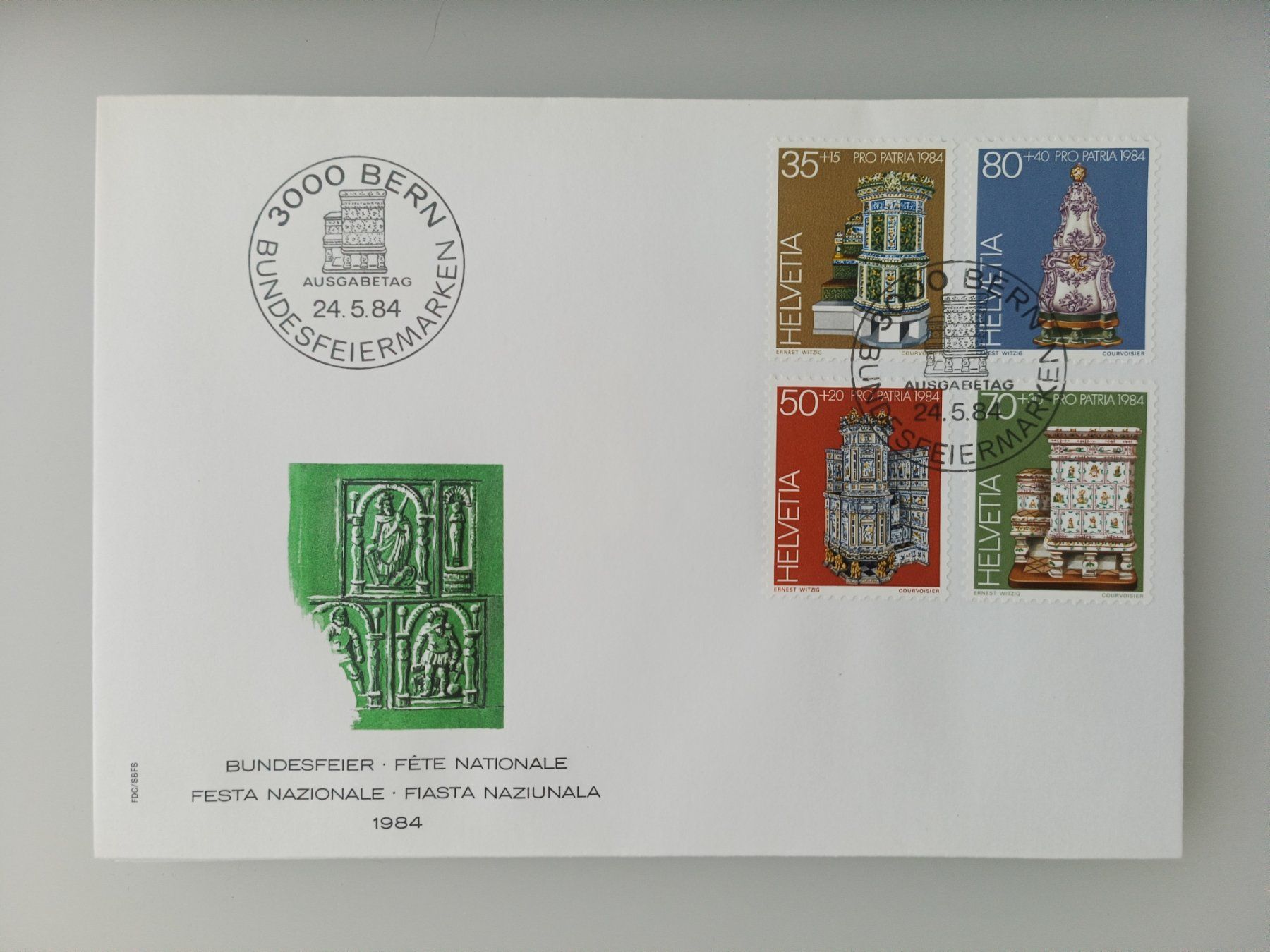 Alle Briefmarken: 1984 FDC Pro Patria – Gebraucht aus Dübendorf von goeggi79