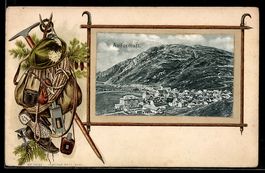 Andermatt, Ortsansicht mit Bergpanorama,