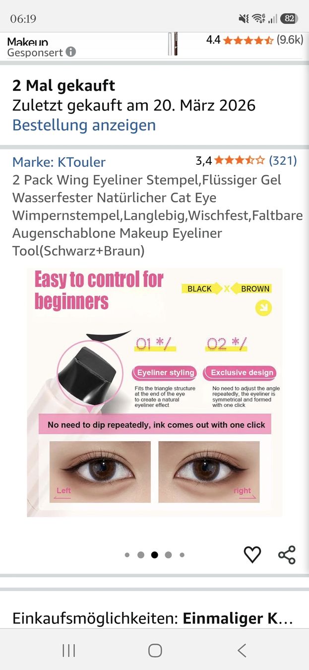 Make-up: Eyeliner-Stempel-Set – Neu und originalverpackt aus Goldau von sandwalk 1