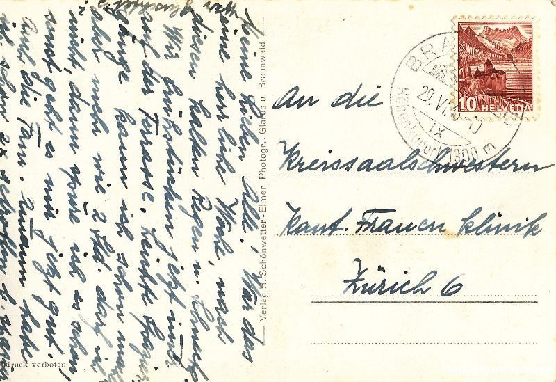 Ansichtskarten: Braunwald - Höhenweg + 1946 – Gebraucht aus Emmenbrücke von teestube 1