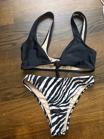 Bikini Set Zebra/Schwarz