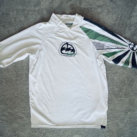 T-shirt anti-UV Billabong blanc taille XL rashguard SPF 50+