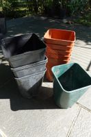 10 Pflanzentöpfe hoch quadratisch Kunststoff Rosencontainer