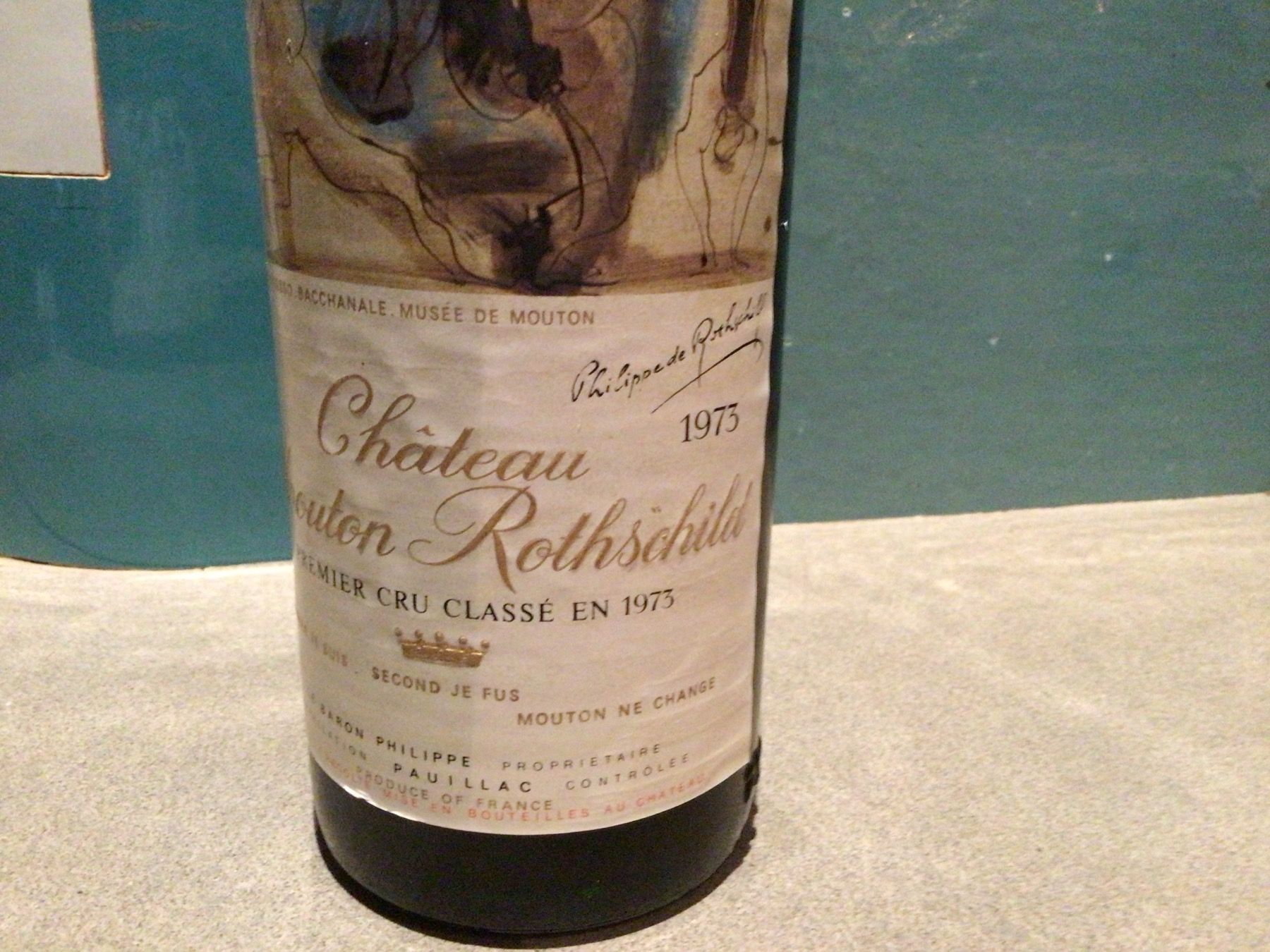 Mouton Rothschild Vino: 1Flasche Mouton Rothschild 1973 – Usato da Schleinikon venduto da Laegern99 1