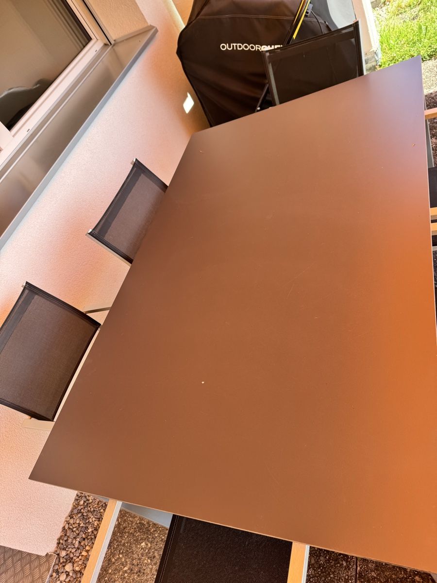 Micasa Set di tavolo e panche: Gartentisch mit 8 Stühlen Aluminium/Textil dunkelgrau – Usato da Weiningen ZH venduto da del_y22y 1