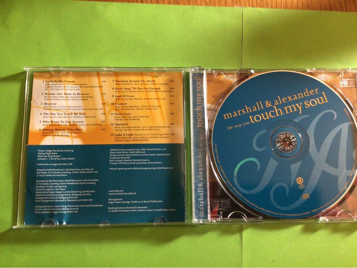CDs: Marshall & Alexander - Touch My Soul CD 👍2002 – Gebraucht aus Steinach von Quarkie 1