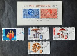 8-28-5 Timbres Pro Juventute. Années 1937 et 1994.