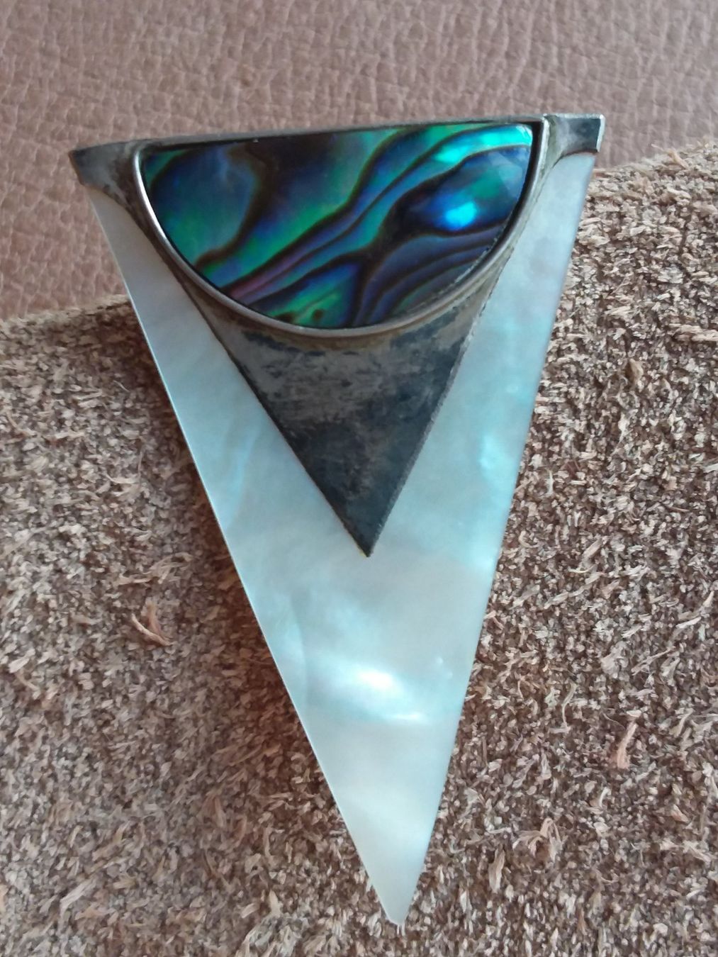 Orecchini pendenti & Orecchini a lobo: Vintage Silber Perlmutt Abalone Ohrstecker – Usato da Zürich venduto da gutsan 3