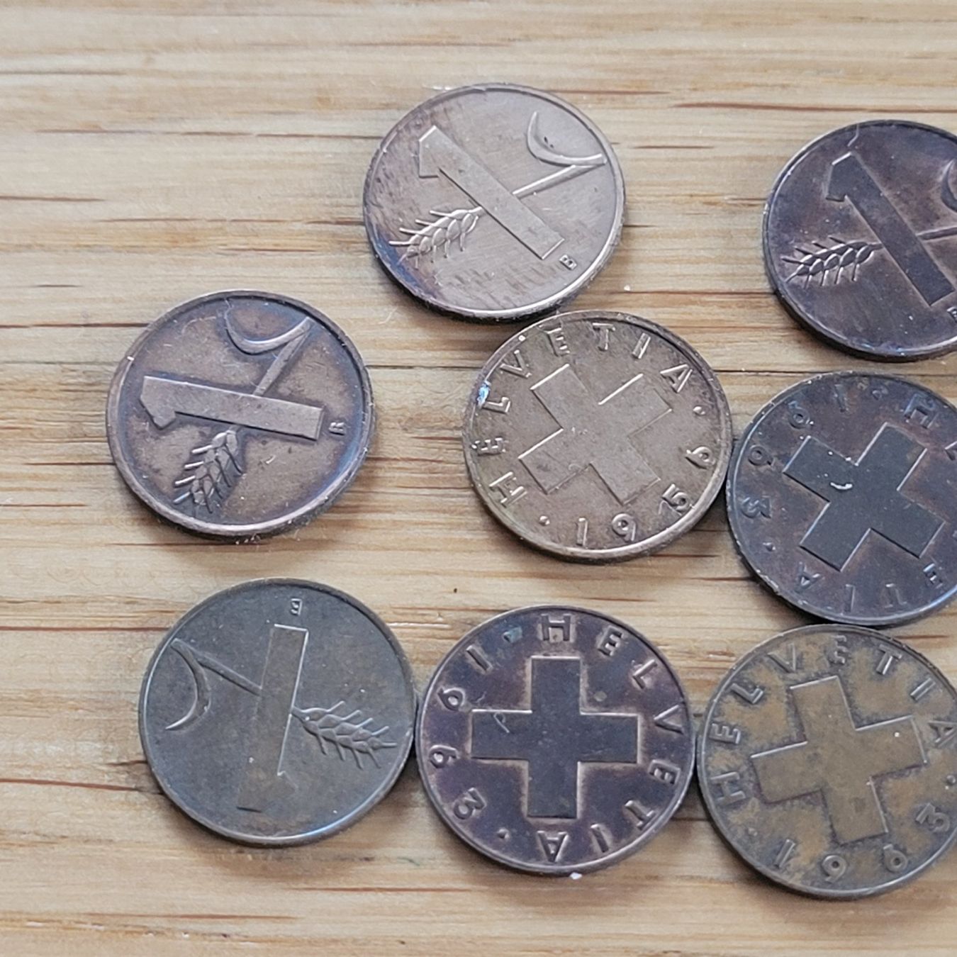 Alle Münzen: Lot De Pièces 1 Centime CH – Gebraucht aus Biel/Bienne von Destockweb 1
