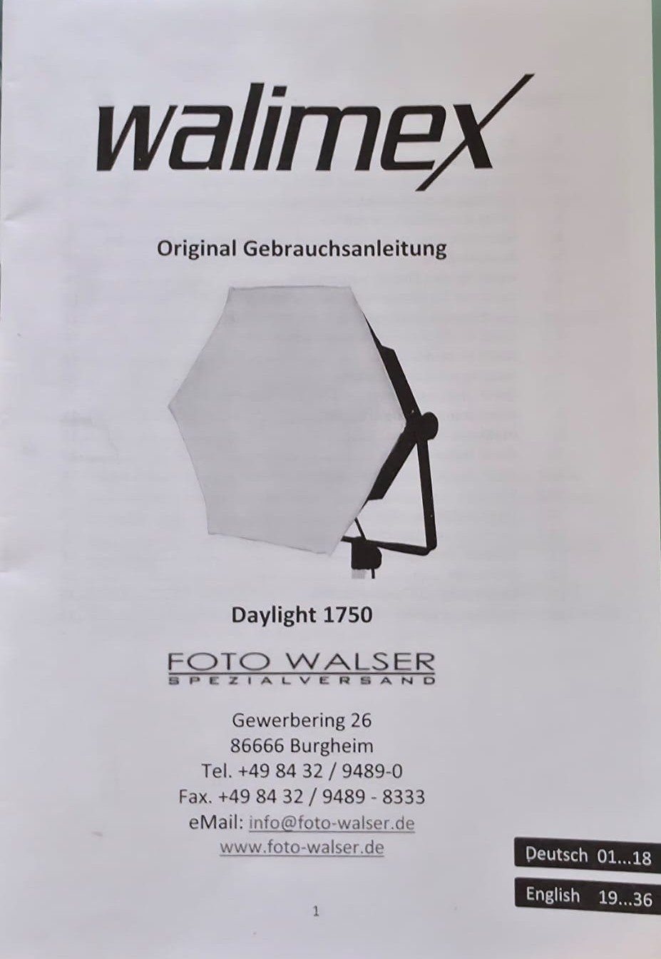 Lampade: walimex Daylight 1750 – Usato da Samstagern venduto da gilido01 1