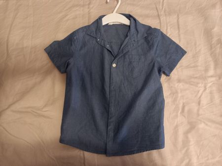 Chemise enfant H&M bleue courte taille 110/5 ans