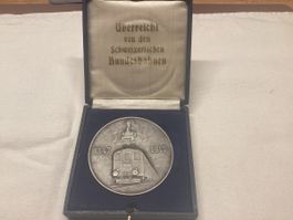 Medaille ch. fer suisse 1847-1947 dans boîte d’origine rare
