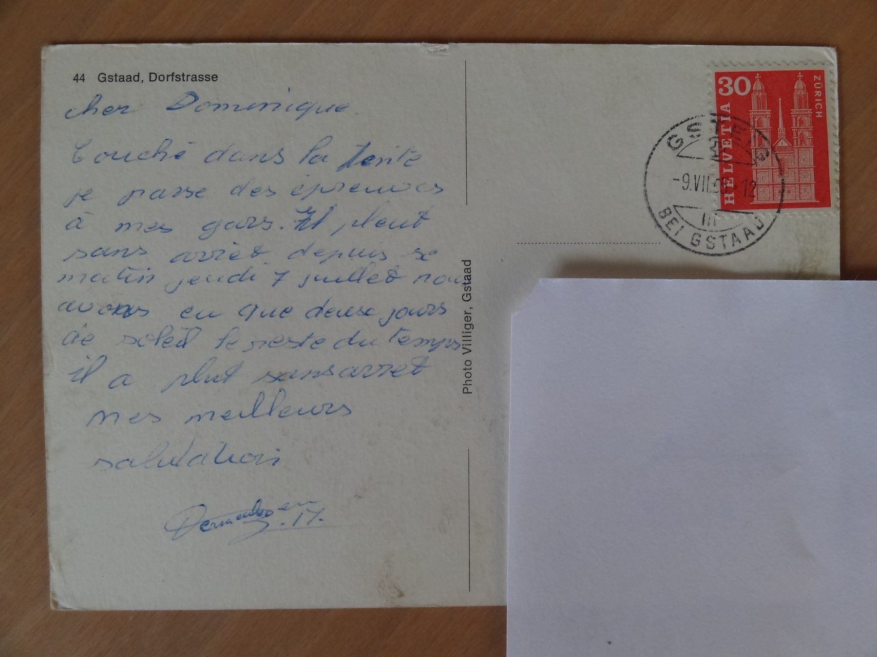 Cartoline postali: Gstaad - Dorfstrasse - année 1965 – Usato da St Léonard venduto da Riglin 1