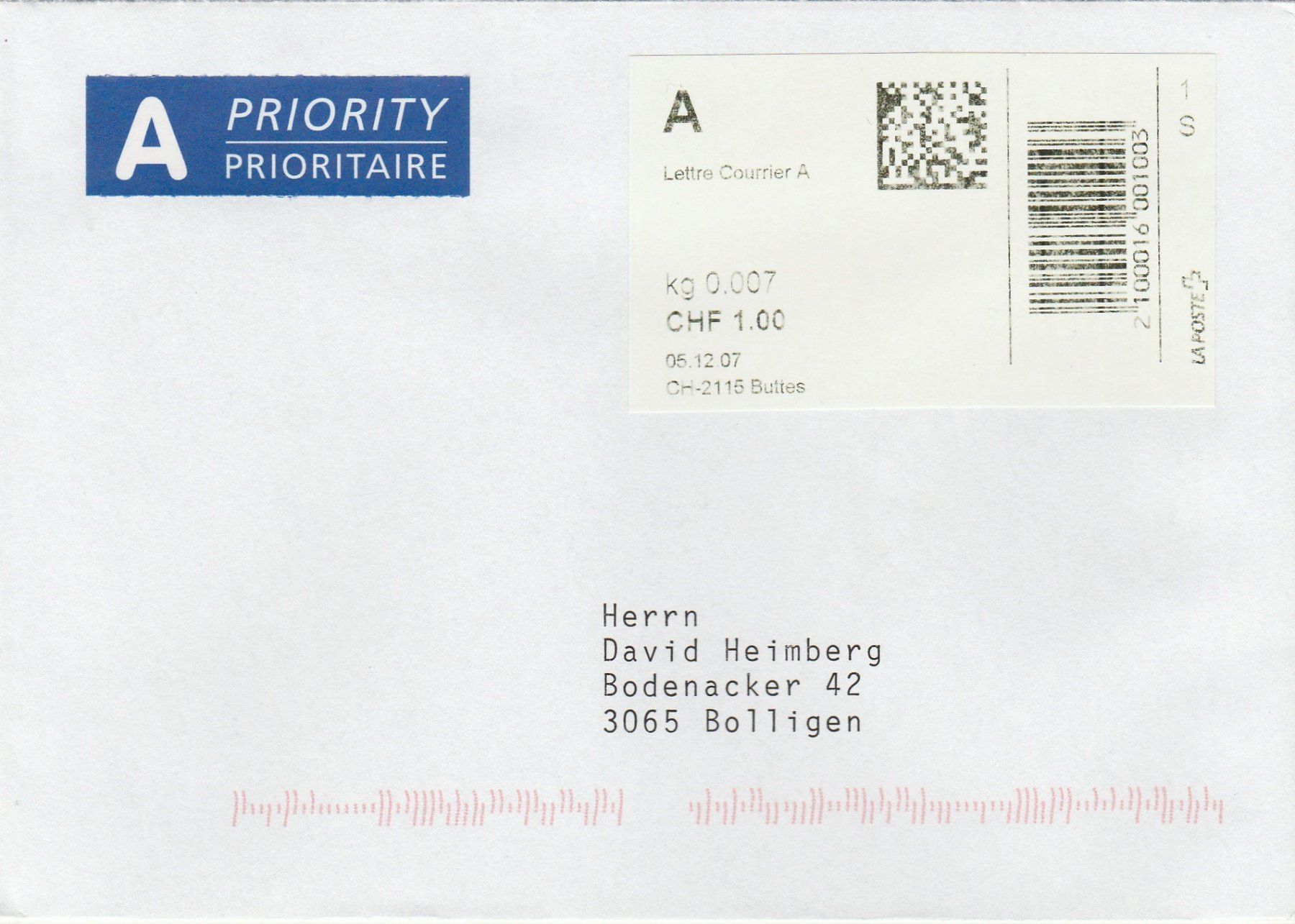Tutti i francobolli: ASF 3 Brief La Poste – Usato da Oberglatt ZH venduto da Wiedmi6