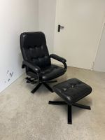 Vintage Unico Dreh-Sessel mit Fußhocker – 1970er Jahre