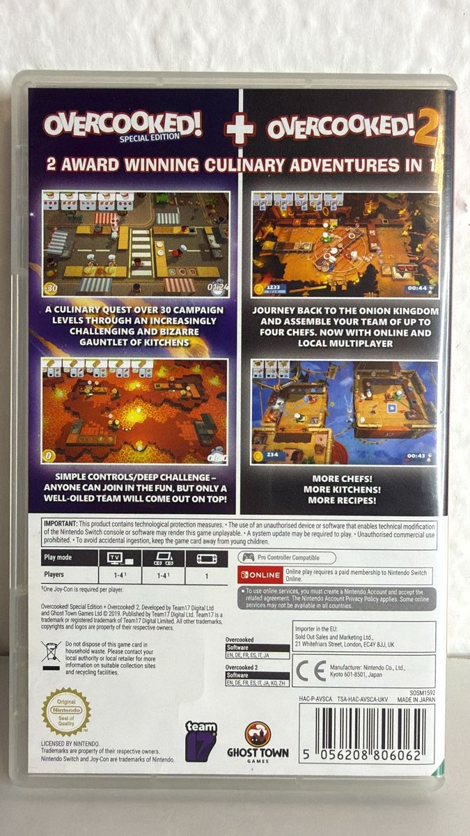 Nintendo Giochi: Overcooked! Special Edition + Overcooked! 2 Switch Game 🎮 – Usato da Ehrendingen venduto da bubulence 1