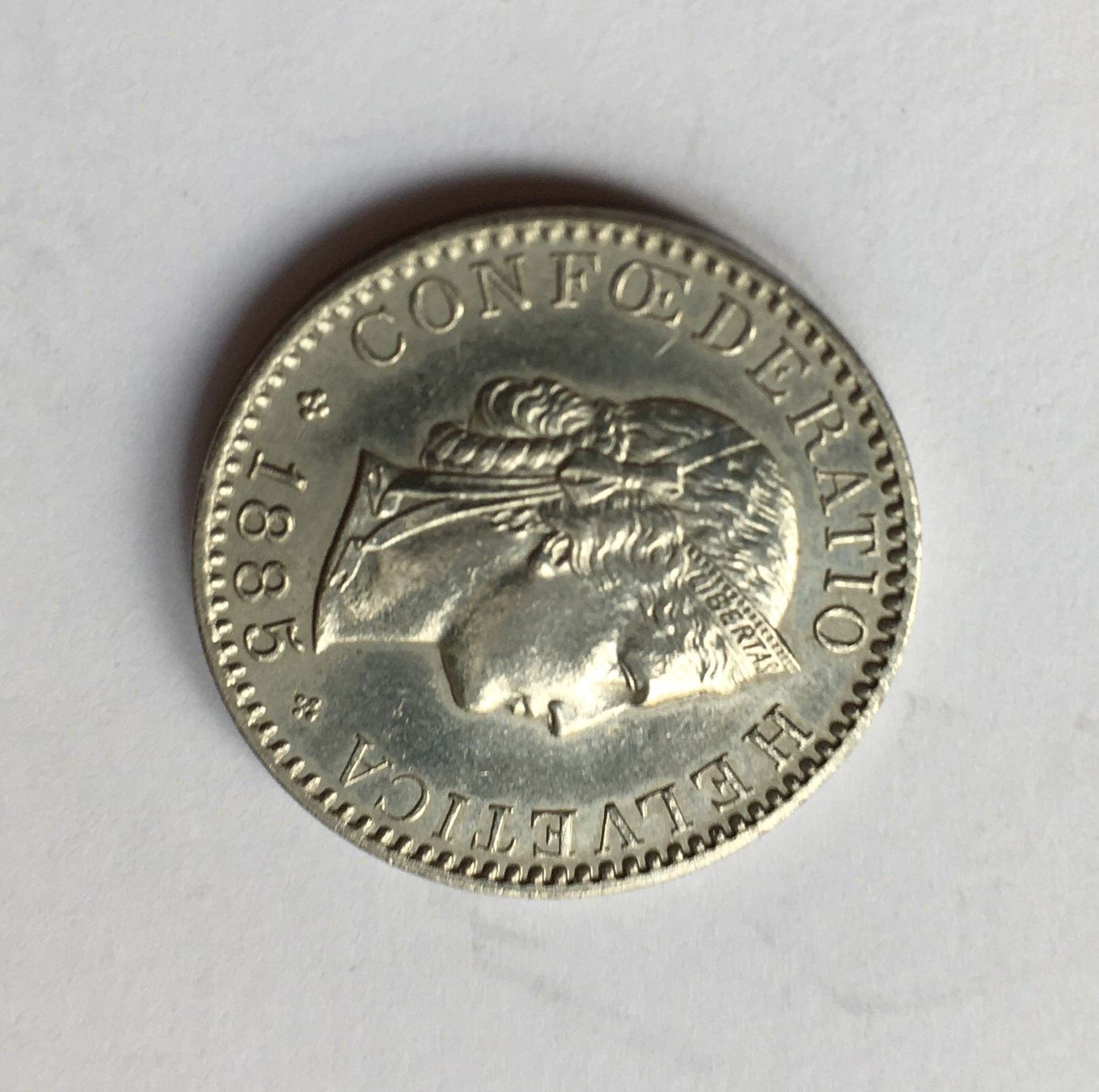 Tutti le monete: 1885 20 Rappen unz /stgl – Nuovo (secondo la descrizione) da Kirchberg SG venduto da Z-Collection 3