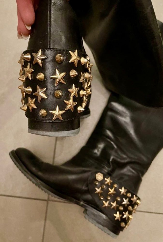 Philipp Plein Chaussures femmes: Seltene Philipp Plein Lederstiefel – D'occasion à Zürich par Sol65