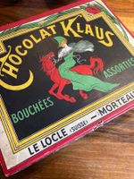 Boite Chocolat KLAUS Le Locle Schokolade Rare antik