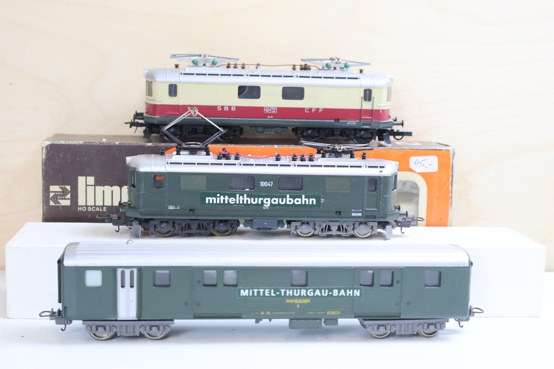 Lima Modellini di ferrovie: Lima Thurgau/TEE Doppelpack 2 x SBB Re 4/4 E-Lok H0 DC – Usato da Winterthur venduto da Monstera 1
