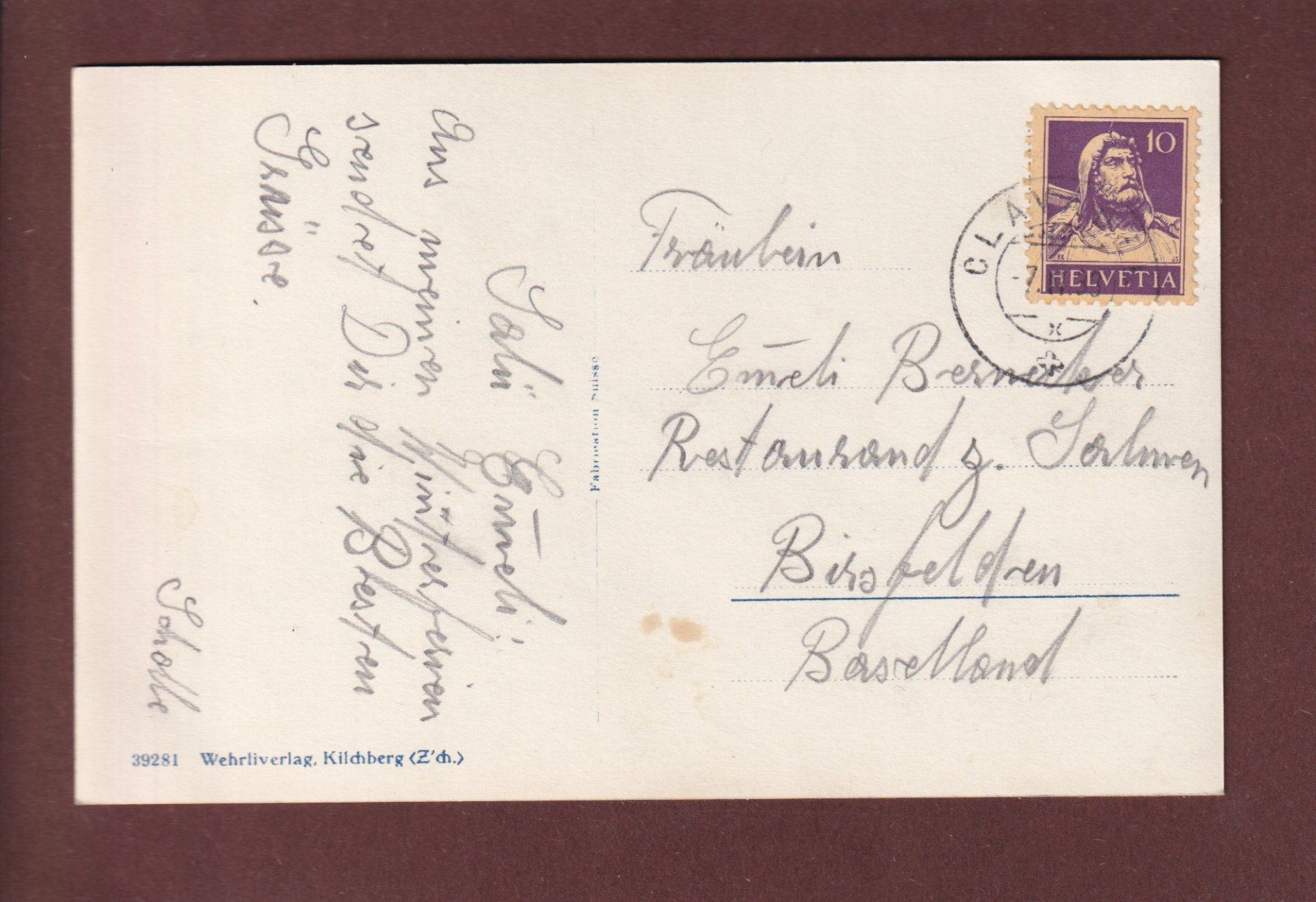 Cartoline postali: DAVOS-PARSENN - Weissfluhjoch - 1933 – Usato da Pully venduto da nicecards 1