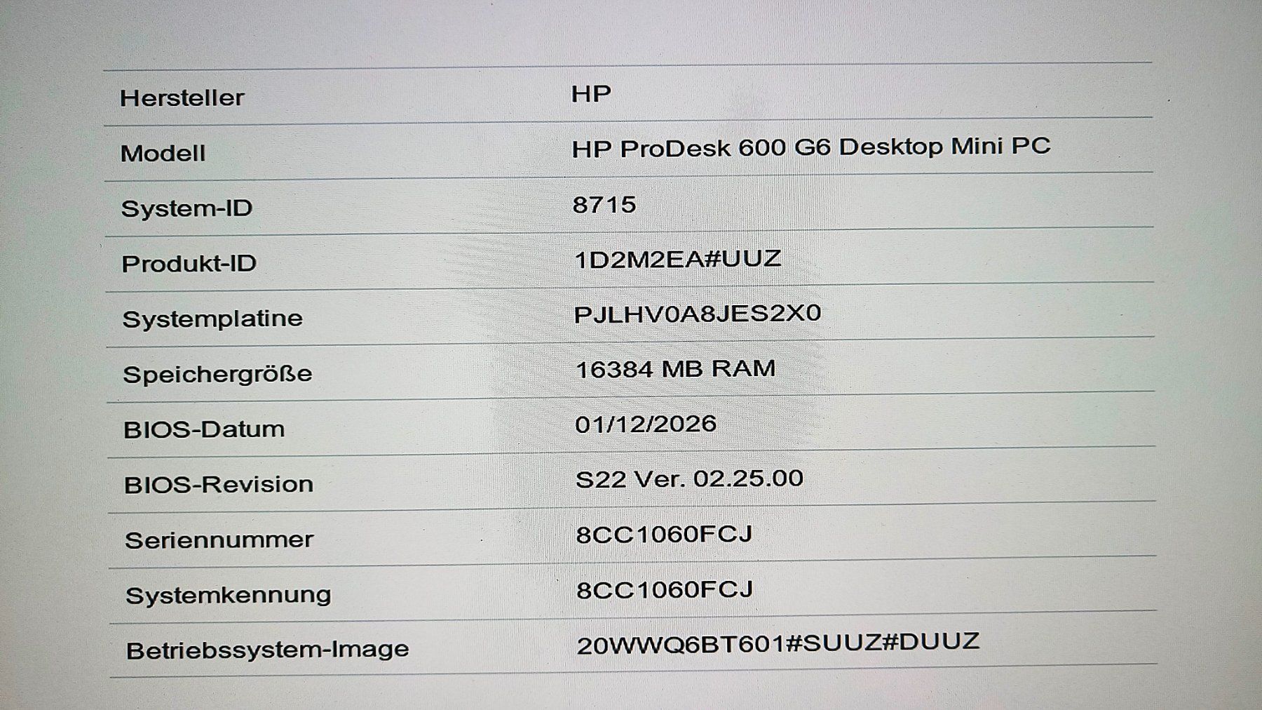 Hewlett Packard PCs: HP ProDesk 600 G6 Desktop Mini PC – Gebraucht aus Aristau von Curtis11 4