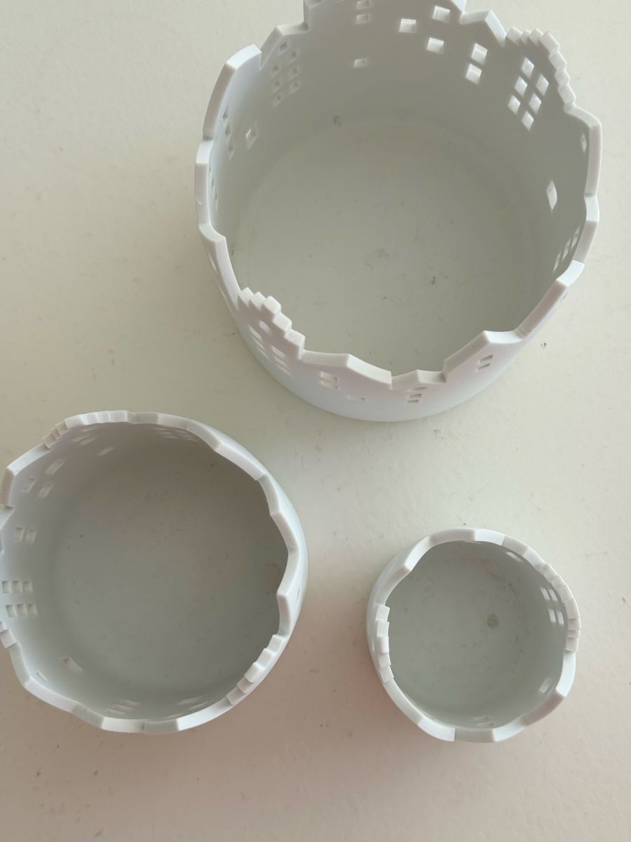 Tutte le decorazioni: 3 Lichterhäuschen von Räder weiss rund – Usato da Deitingen venduto da one2you 2