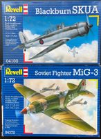 2x WW II Propeller Flugzeuge  Blackburn SKUA &  Soviet MIG 3