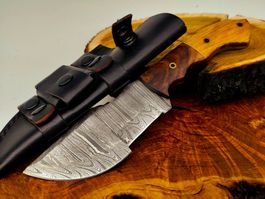 Top 1A Damast Messer Knife echter Faltenstahl handgeschlagen